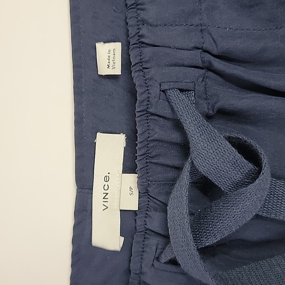 VINCE UTILITY HIGH RISE DRAWSTRING PANTS NAVY SZ SMALL - Picture 10 of 13